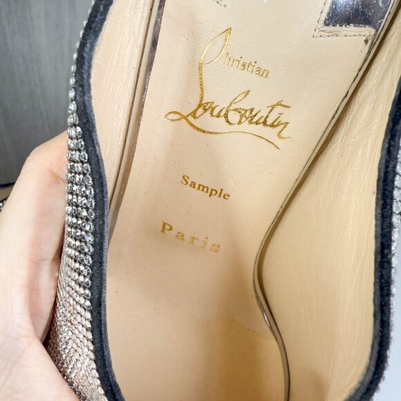 Louboutin Ice Bear Swarovski strass mules - Picture 11 of 11